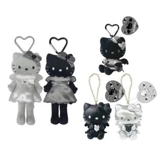 Hello Kitty 日本限定 黑灰銀 坐坐 絨毛/皮革、長腿