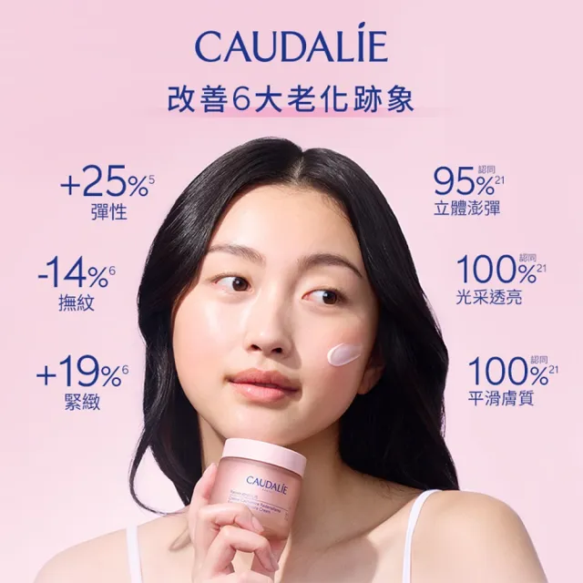 【CAUDALIE 歐緹麗】白藜蘆醇立體緊緻絲漾面霜 50ml(緊緻輪廓/深層保濕/新舊包裝隨機出貨)