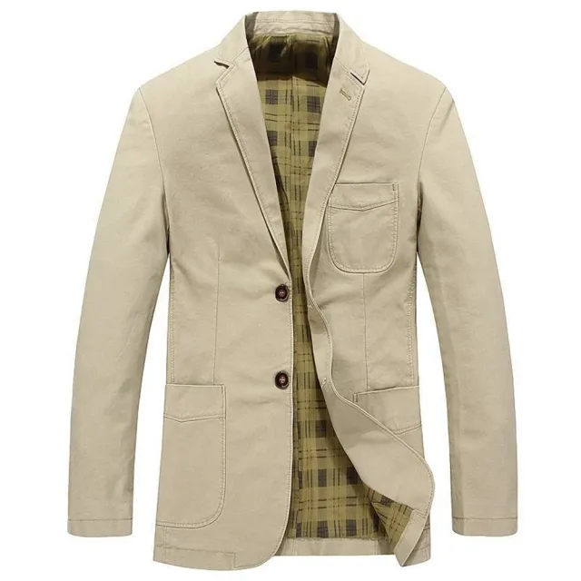 【巴黎精品】現貨限搶 西裝外套休閒西服(薄款寬鬆棉質春秋男外套4色a1ck25)