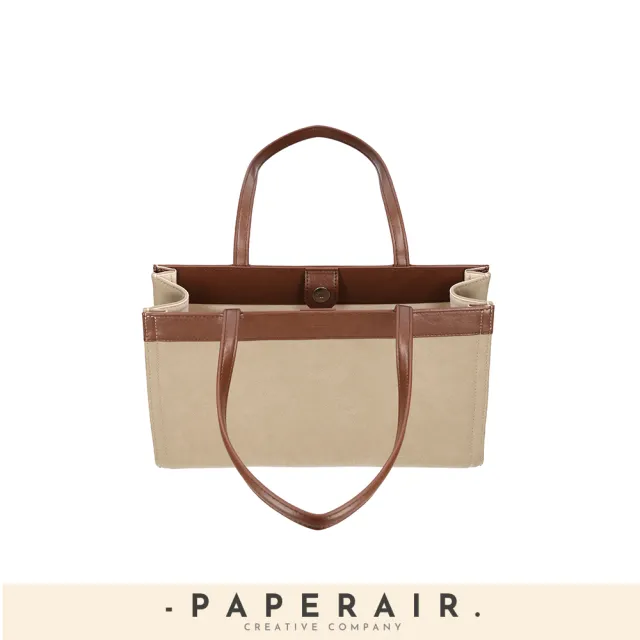 【WHOSE BAG】雙11 韓國 PAPERAIR 法式雅致雙帶方形托特包｜女用肩背手提包 優雅通勤包 NO.WBPR0