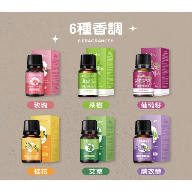 (團購好物)芳香按摩精油10ml-24入( 6款香調 天然植萃 香薰精油 淨化空氣 減緩焦慮 香氛精油_
