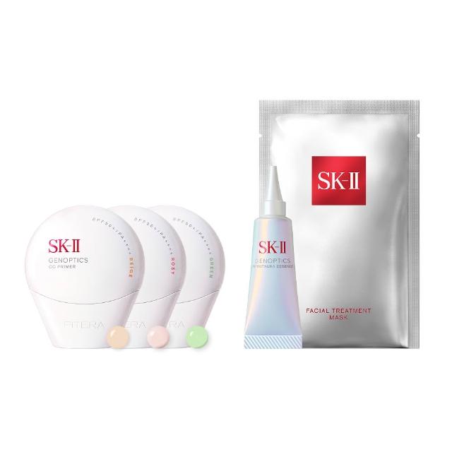 【SK-II】官方直營 光蘊輕透CC霜30g雙入組(自然膚或玫瑰粉或校色綠/防曬小白球/SPF50+/超大牌)