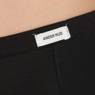 【Anden Hud】冰絲涼感抗菌．中腰三角內褲(黑)