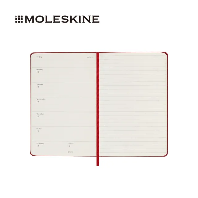 【MOLESKINE】2026-27 18個月週記硬皮手帳 - 口袋/紅