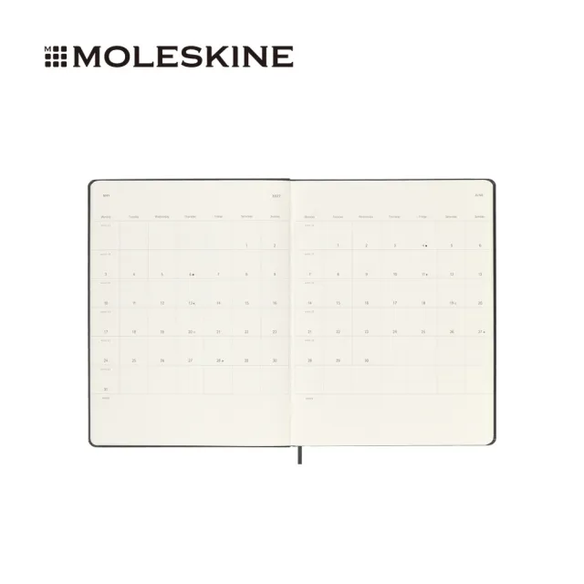 【MOLESKINE】2026-27 18個月週記硬皮手帳 - XL型/黑