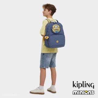 【KIPLING】『首爾包』KIPLING x MINIONS 小小兵丹寧藍活力潮流機能後背包-SEOUL LAP WINDOW 女包 書包