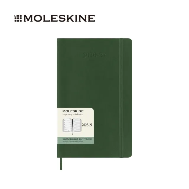 【MOLESKINE】2026-27 18個月週記軟皮手帳 - L型/墨綠