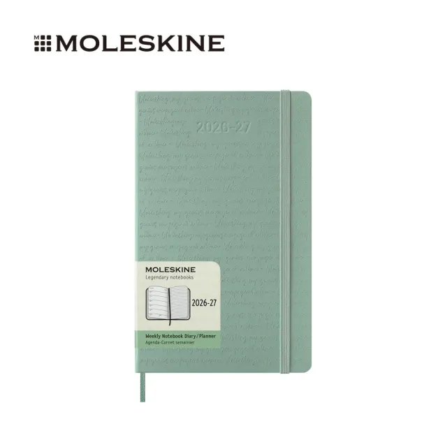 【MOLESKINE】2026-27 18個月週記硬皮手帳 - L型/鼠尾草綠