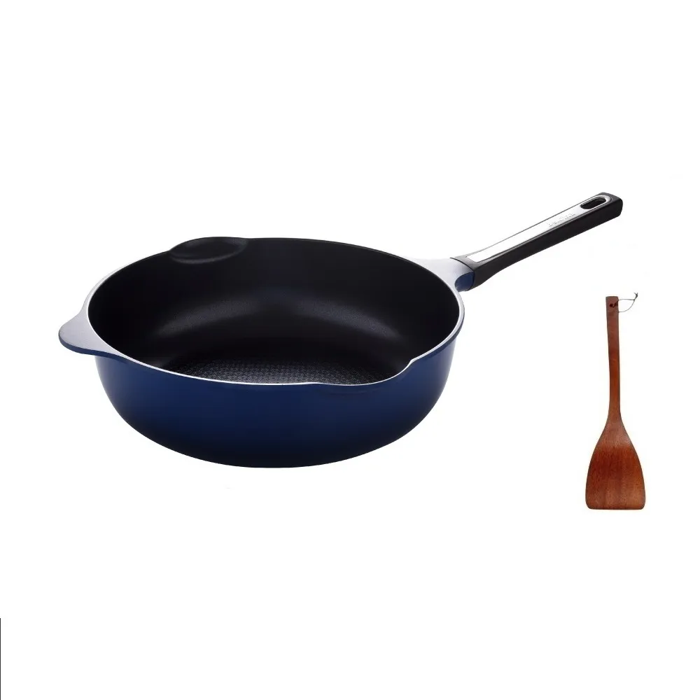 【Arnest】日本Arnest Bellfina鑽石超輕量雙口深型不沾炒鍋-30cm(兩色三款任選/韓製鍋/ 瓦斯爐和IH款任選)