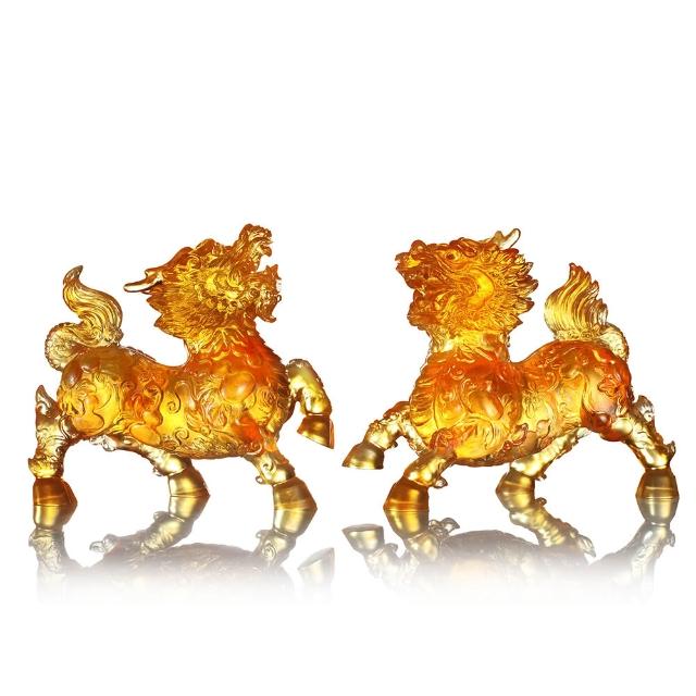 【琉璃工房】福祿集美 一對葫蘆藤麒麟財富事業(入厝禮/玄關/開店/鎮宅/招財風水/開業/喬遷/升官)
