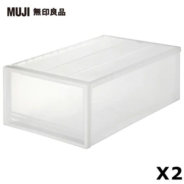 【MUJI 無印良品】PP衣裝盒/大/2入