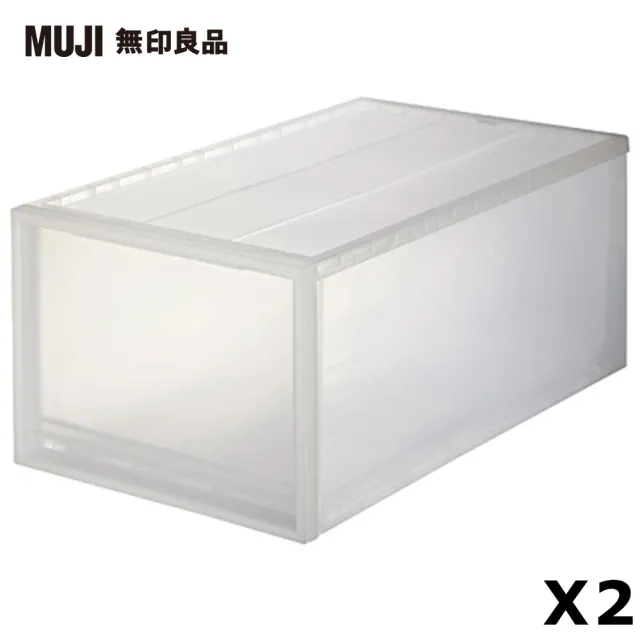 【MUJI 無印良品】PP衣裝盒/深/2入