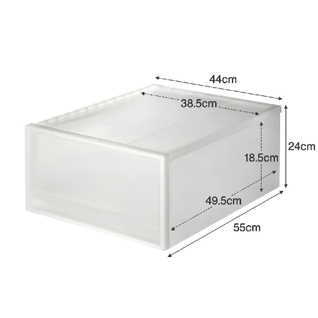 【MUJI 無印良品】PP櫥箱/大/2入
