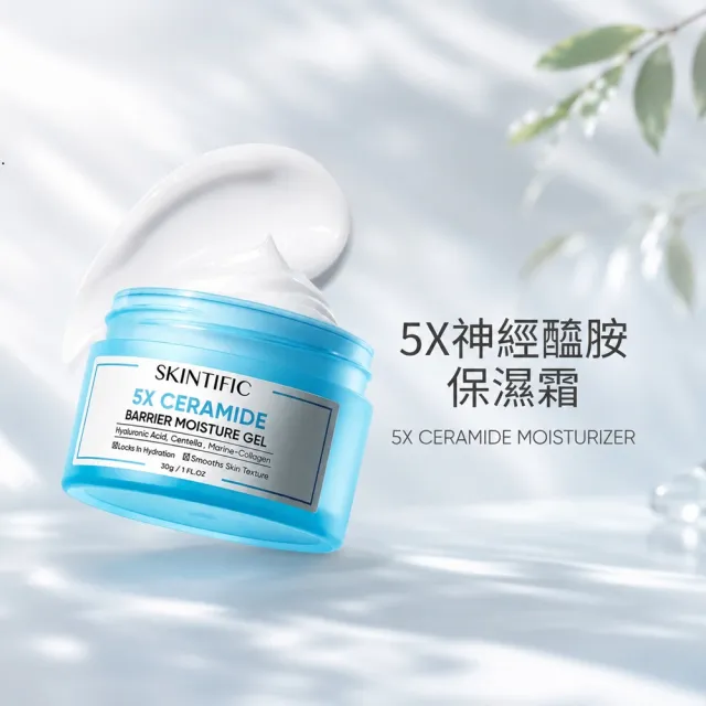 【SKINTIFIC】神經醯胺精華面霜修復套組(保濕霜30g+精華液20ml)