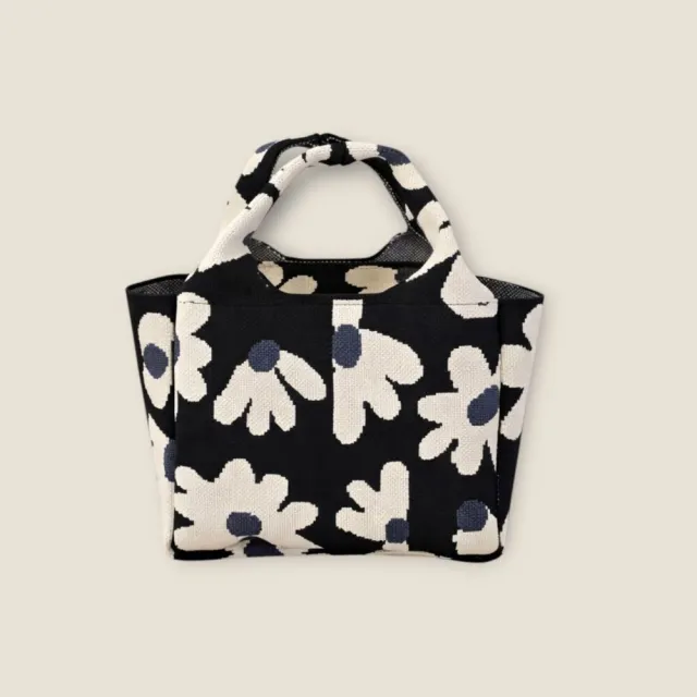 【MAISON DE AURI】雙11 Happy Spring Bags｜小確幸-Black Daisy 小提包 / 厚針織