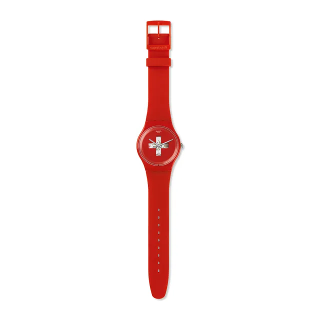 【SWATCH】SWISS AROUND THE CLOCK 經典手錶/男錶/女錶/瑞士製造 SO29R104-S14 (41mm)