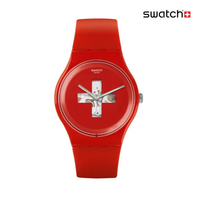 【SWATCH】SWISS AROUND THE CLOCK 經典手錶/男錶/女錶/瑞士製造 SO29R104-S14 (41mm)
