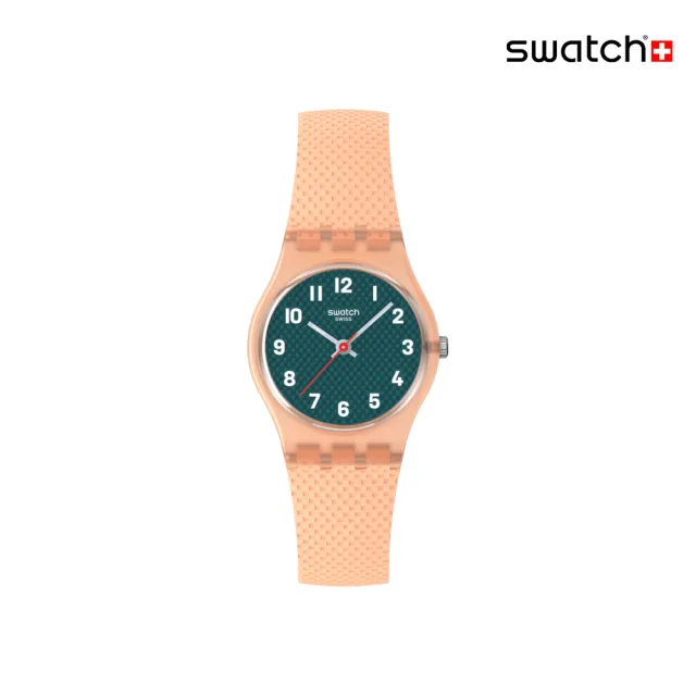 【SWATCH】PEACHY WEAVE 經典手錶/女錶/瑞士製造 LO117 (25mm)