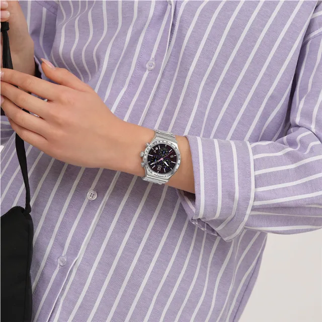 【SWATCH】PURPLE GLOW 金屬手錶/男錶/瑞士製造 YVS533G(43mm)