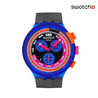 【SWATCH】NEON PARTY TO THE MAX 大錶面手錶/男錶/女錶/瑞士製造 SB06N102(47mm)
