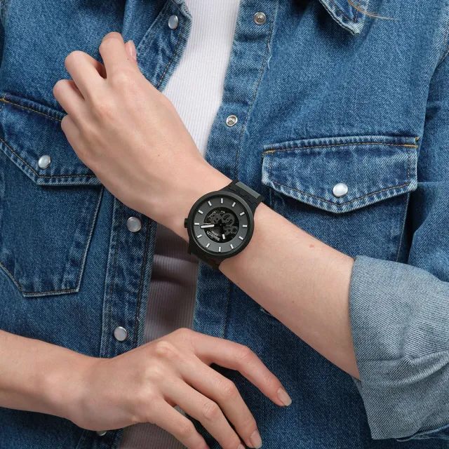 【SWATCH】PAST THE HORIZON 大錶面手錶/男錶/女錶/瑞士製造 SB05B113(47mm)