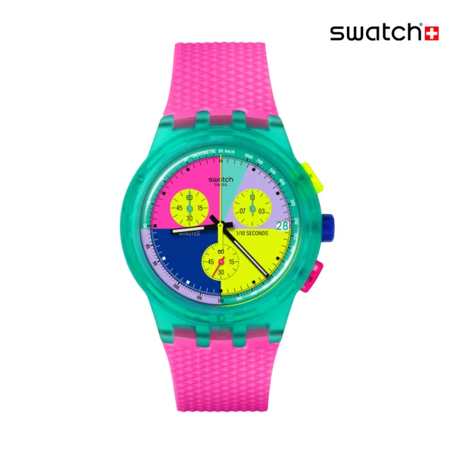 【SWATCH】NEON FLASH ARROW 運動手錶/男錶/女錶/瑞士製造 SUSG408(42mm)
