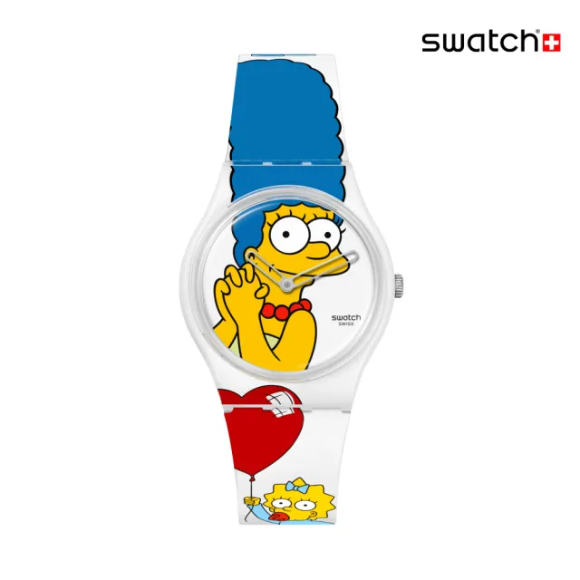 【SWATCH】BEST. MOM. EVER. 辛普森家庭/經典手錶/男錶/女錶/瑞士製造 SO28Z116(34mm)