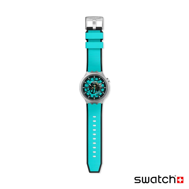 【SWATCH】MINT TRIM 大錶面金屬手錶/男錶/女錶/瑞士製造 SB07S111(47mm)
