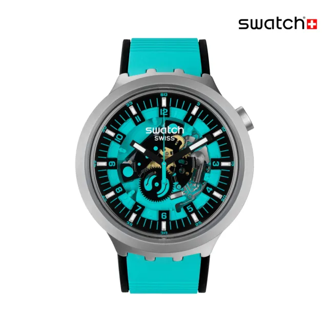 【SWATCH】MINT TRIM 大錶面金屬手錶/男錶/女錶/瑞士製造 SB07S111(47mm)