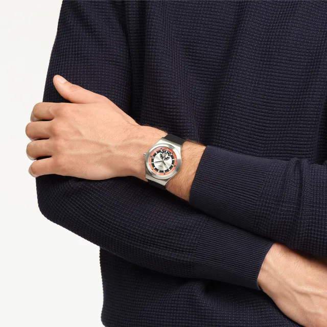 【SWATCH】CONFIDENCE 51 金屬機械手錶/男錶/女錶/瑞士製造 SY23S413(42mm)