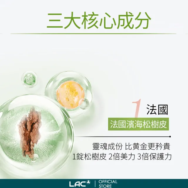 【LAC 利維喜】法國松樹皮小資體驗組(共50錠/葡萄籽/OPCs/高單位松樹皮/青春/醫生推薦/花青素)