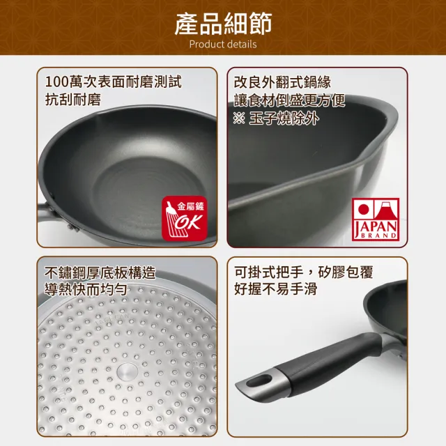 【TAKECAN 竹原】日本製霞星空銀IH不沾平炒鍋28cm(含蓋)可用金屬鏟/不挑爐具