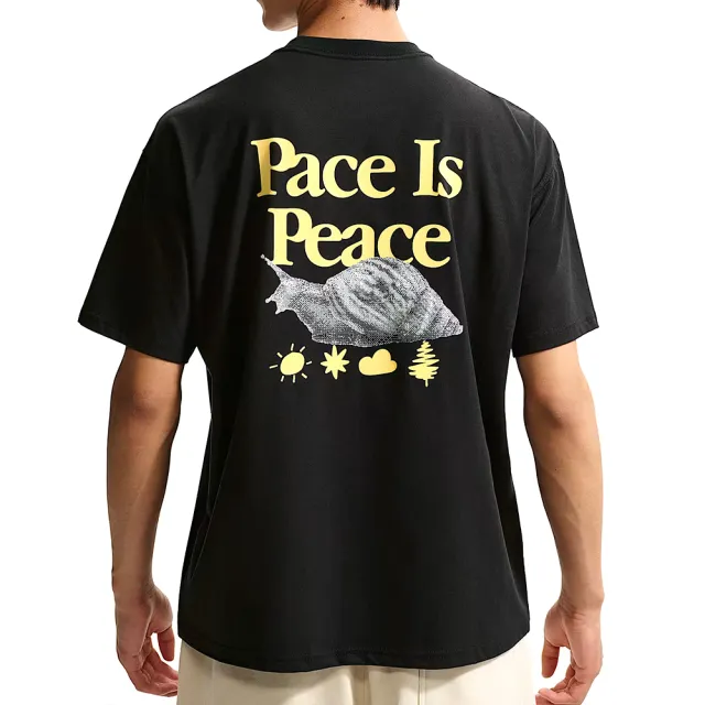 【NIKE 耐吉】As U Nsw Ga Pace Snail  SS 短袖 男款 黑色 印花 寬鬆 T恤 JF3279-010