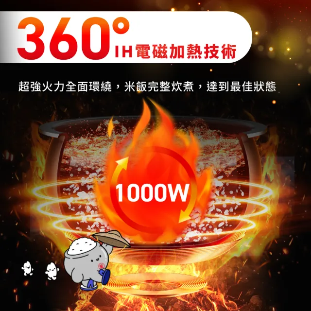 【Tefal 特福】IH熱旋球釜10人份萬用電子鍋-RK818AH0(電飯鍋/煮飯鍋/燉湯/煮粥)