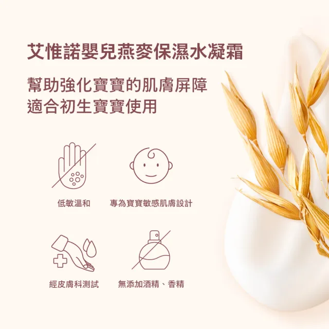 【Aveeno 艾惟諾】嬰兒燕麥保濕水凝霜2入組(60gx2_嬰兒乳液)