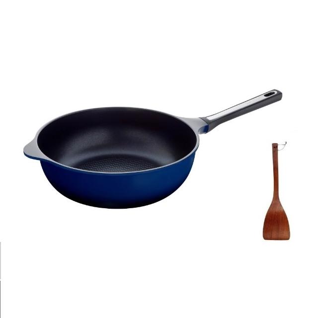 【Arnest】Bellfina鑽石極輕化平底深型不沾炒鍋-28cm(三色任選一/不沾鍋 /瓦斯爐及電磁爐款任選一)
