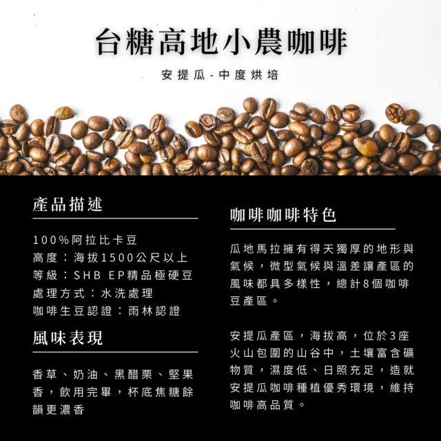 【台糖】高地小農濾掛咖啡禮盒 安提瓜Antigua 1盒(3入/盒 單一精品極硬豆 中度烘培 附提袋)