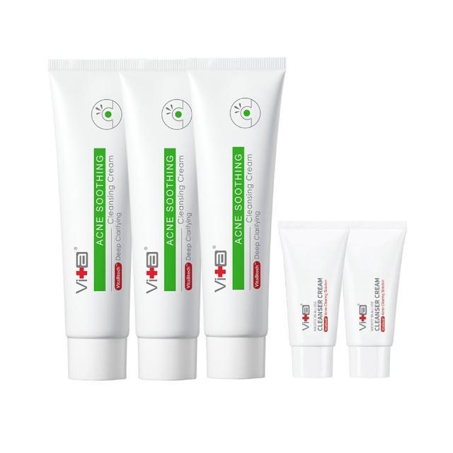【Swissvita 薇佳】速效抗痘調理潔面乳100g 3入(Lulu代言/抗痘/洗面乳/油痘肌)