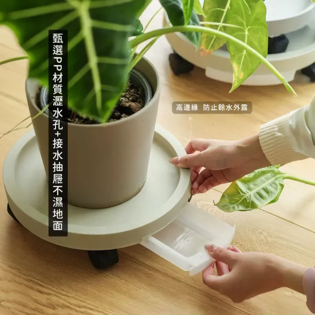 【FONMOST】移動式花盆底盤 花盆底座 花盆托盤接水盤 帶輪花盆架 萬向輪花盆底盤 植物移動盤 盆栽底盤