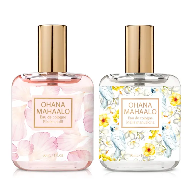 【OHANA MAHAALO】愛戀茉莉+蘭梅鸚鵡輕香水30mlX2入(專櫃公司貨-即期品)