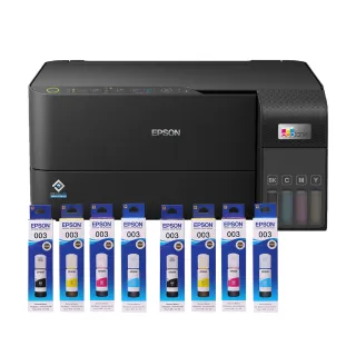 【EPSON】官方直營 搭2組T00V原廠1黑3彩墨水★L3550 三合一Wi-Fi智慧遙控連續供墨複合機