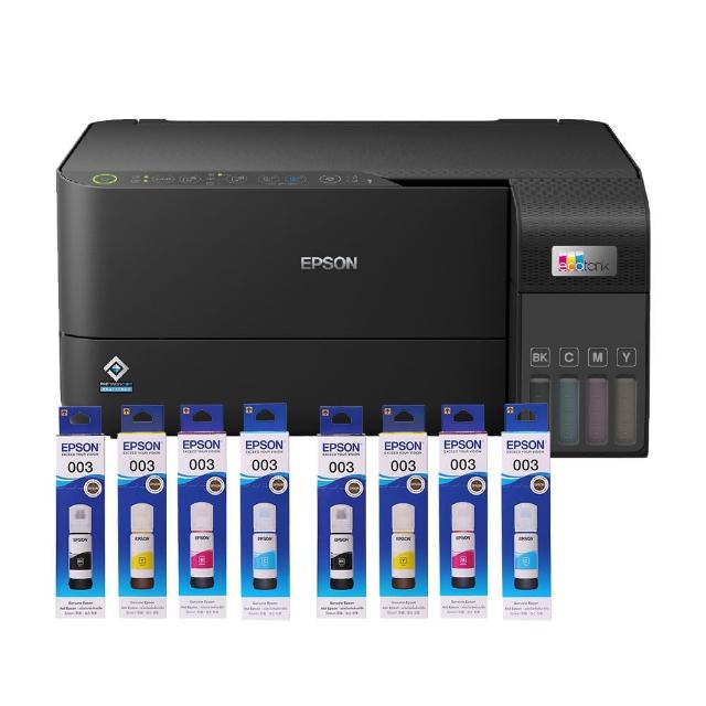 【EPSON】官方直營 搭2組T00V原廠1黑3彩墨水★L3550 三合一Wi-Fi智慧遙控連續供墨複合機