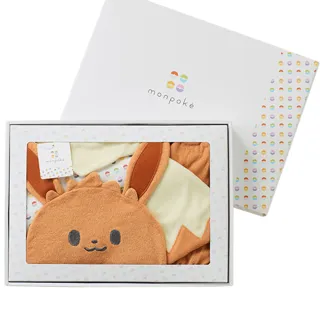 【日本犬印】monpok☆寶可夢寶寶 伊布圍兜彌月禮盒組-3入
