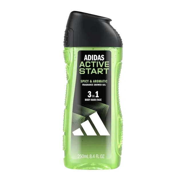 【adidas 愛迪達】三合一潔顏洗髮沐浴露-能量激活(250ml)
