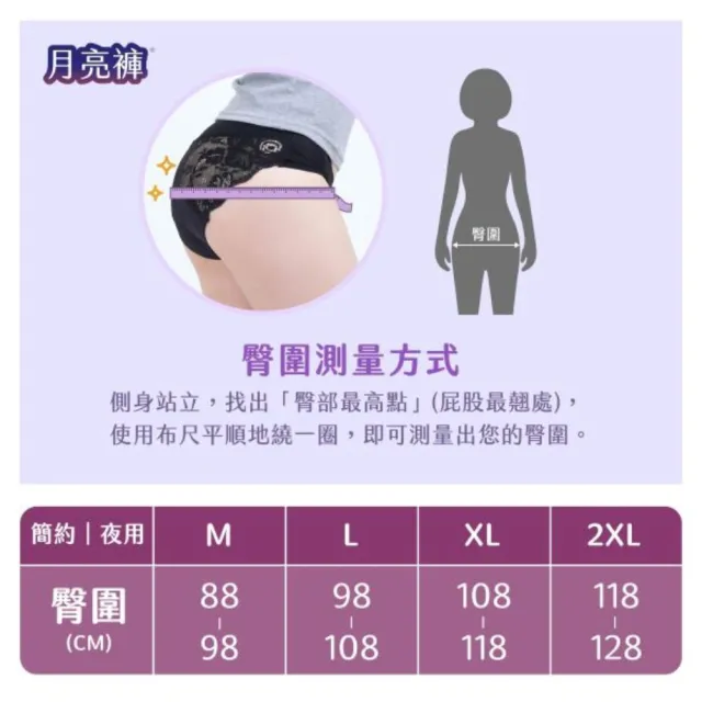 【月亮褲】官方直營 棉感簡約夜用中腰加量 經期內褲 生理內褲(夜用防護升級｜長效消臭｜睡姿隨你換)
