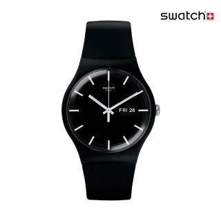 【SWATCH】MONO BLACK 經典手錶/男錶/女錶/瑞士製造 SO29B704(41mm)