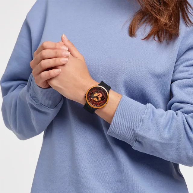 【SWATCH】OOPS! 大錶面手錶/男錶/女錶/瑞士製造 SB01B127(47mm)