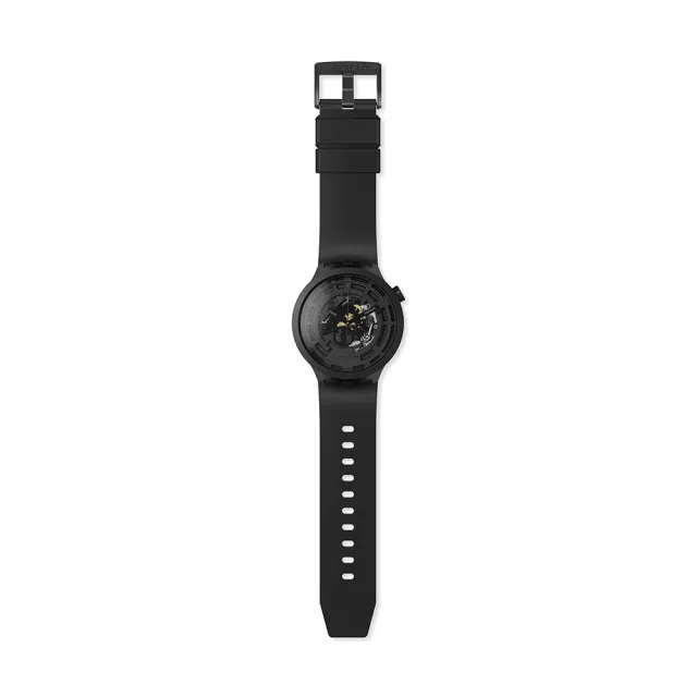 【SWATCH】C-BLACK 大錶面手錶/男錶/女錶/瑞士製造 SB03B100(47mm)