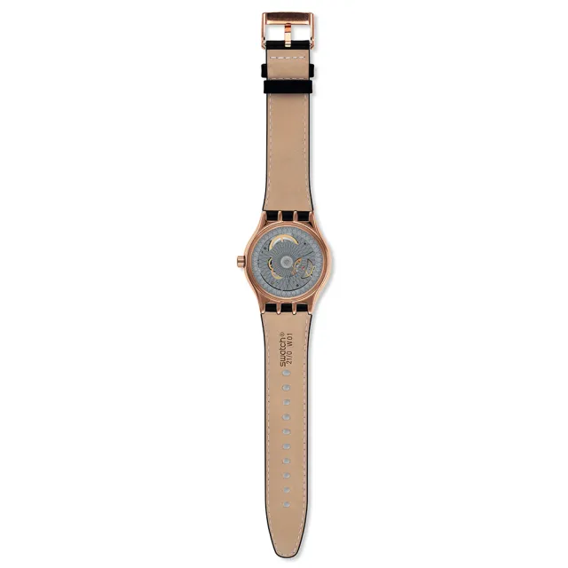 SWATCH】SISTEM ROSEE 金屬機械手錶/男錶/女錶/瑞士製造YIG400(42mm