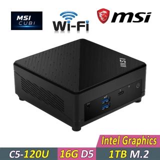 【MSI 微星】微星 CUBI 5 1M-446BTW{MIC5-005M}迷你電腦(C5-120U/16G D5/1TB)